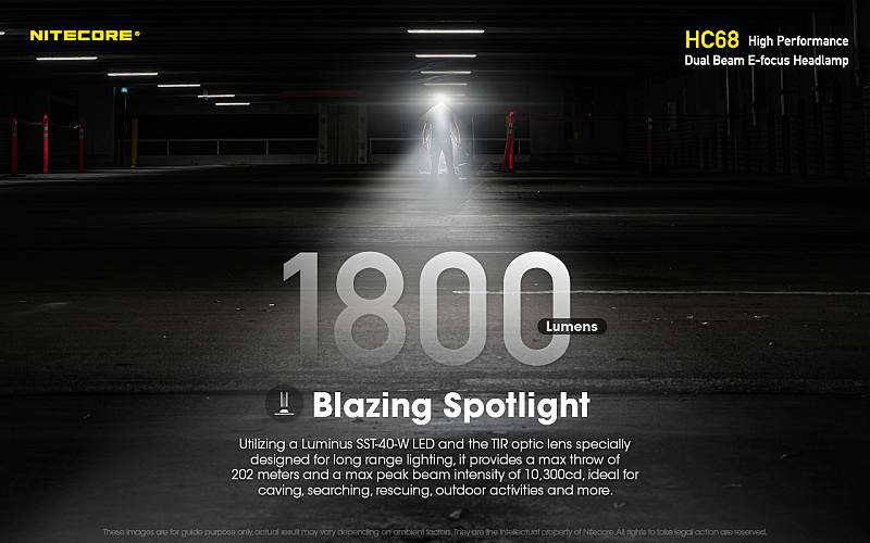 NITECORE Čelovka HC68 - čierna (NC-HC68)