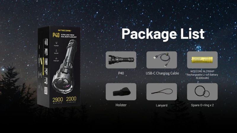 NITECORE Svietidlo P40 - black (NC-P40)