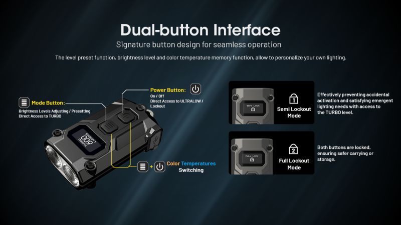 NITECORE Svietidlo TINI 3 - black (NC-TINI-3-bk)