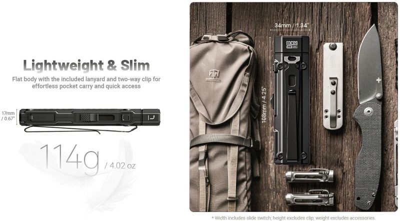 NITECORE Svietidlo EDC09 - black (NC-EDC09)