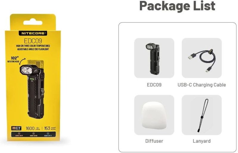 NITECORE Svietidlo EDC09 - black (NC-EDC09)
