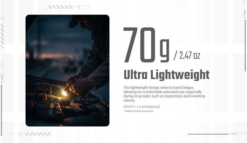 NITECORE Svietidlo EDC07 - desert tan (NC-EDC07-dt)