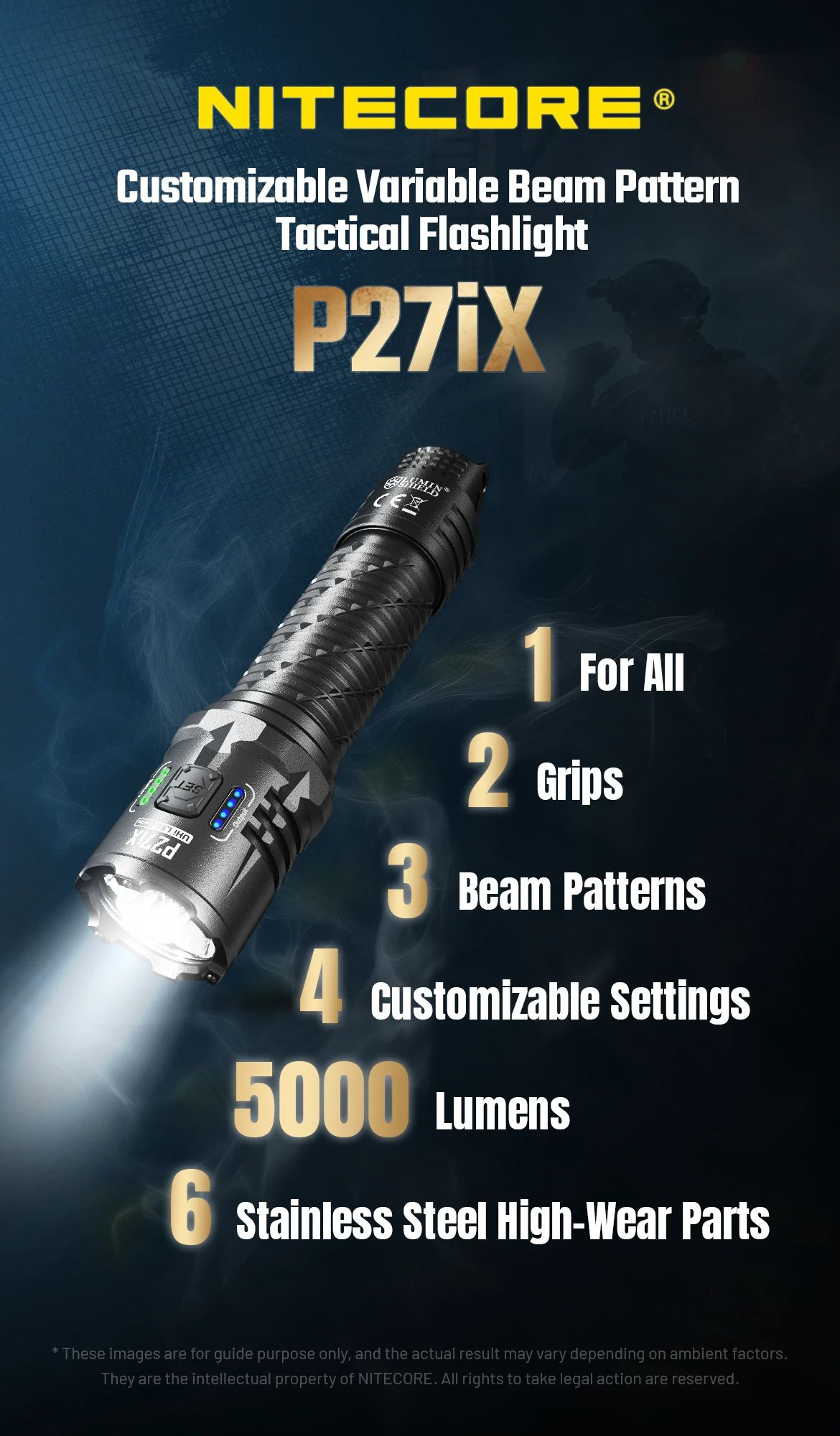 NITECORE Svietidlo P27iX - black (NC-P27iX)