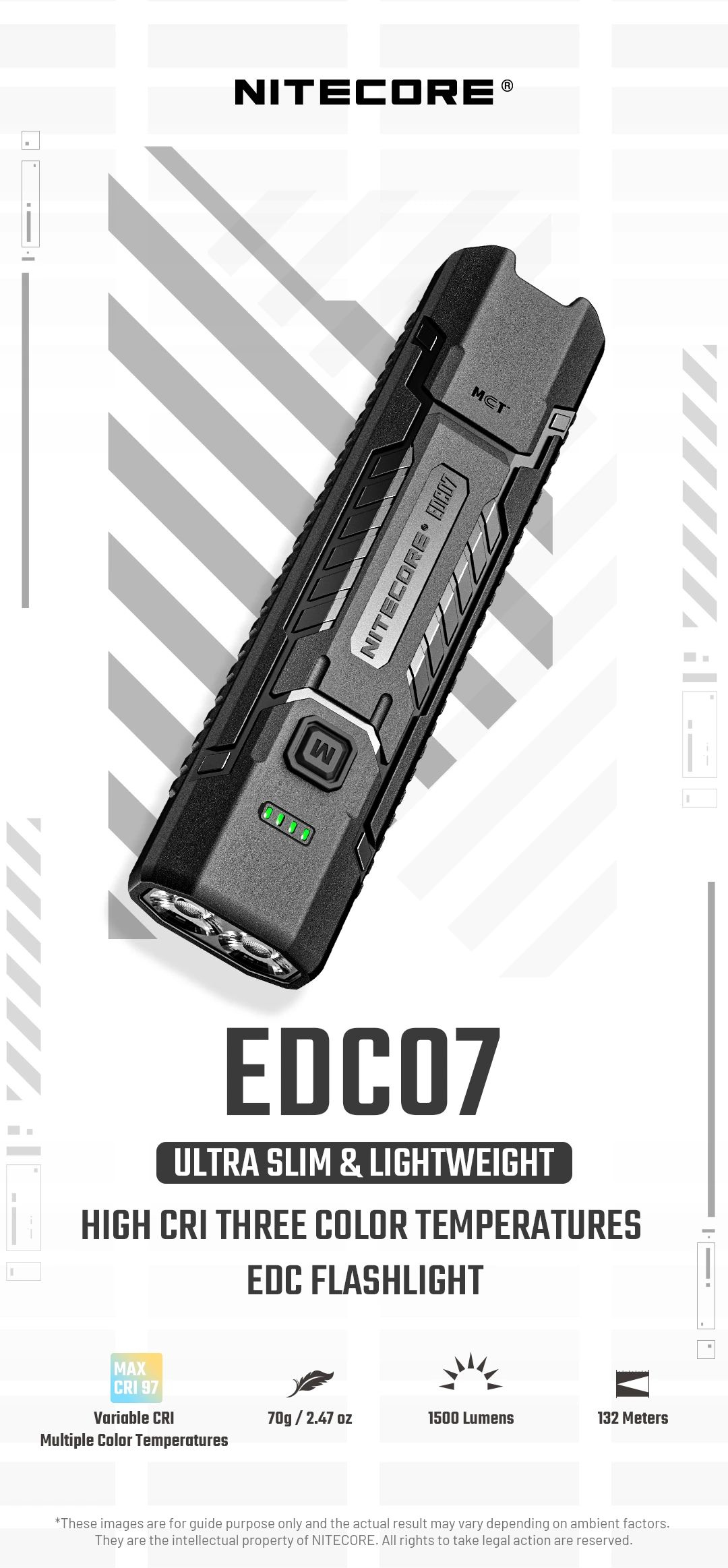 NITECORE Svietidlo EDC07 - black (NC-EDC07)