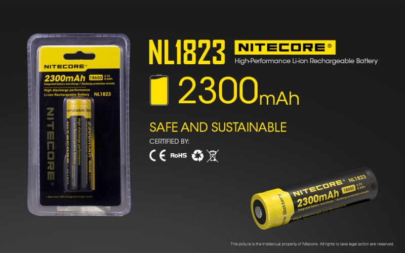 NITECORE Li-Ion akumulátor 18650 nabíjateľná 2300mAh (NL1823)