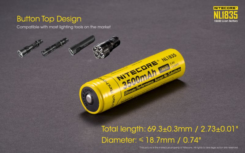 NITECORE Li-Ion akumulátor 18650 nabíjateľná 3500mAh (NL1835)