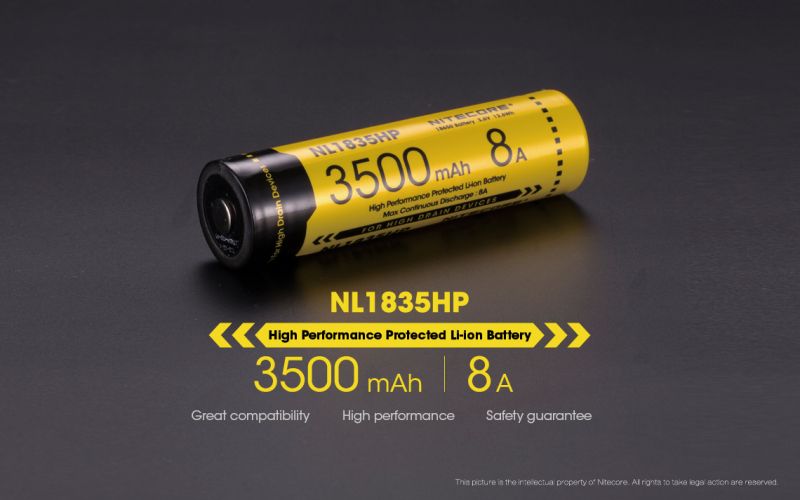 NITECORE Li-Ion akumulátor 18650 nabíjateľná 3500mAh 8A High Power (NL1835HP)