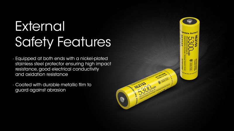 NITECORE Li-Ion akumulátor 21700 nabíjateľná 5300mAh 8A (NL2153)