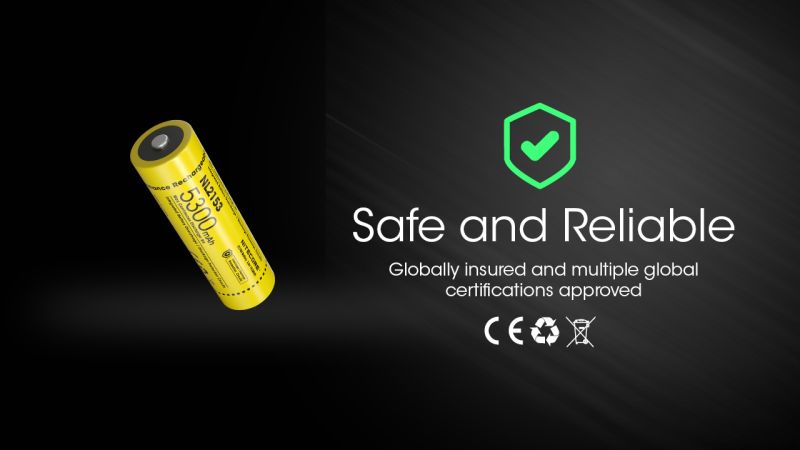 NITECORE Li-Ion akumulátor 21700 nabíjateľná 5300mAh 8A (NL2153)
