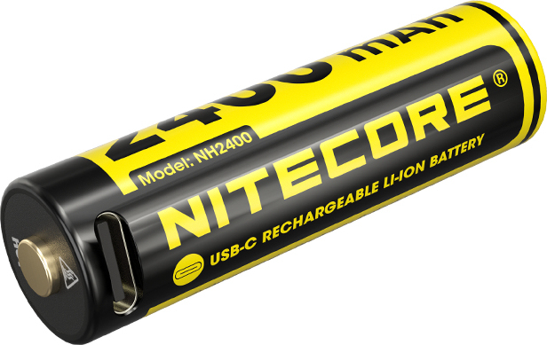 NITECORE Nabíjací kábel / port NH2400 a 4ks Li-ion AA 1,5V 2400mAh USB-C (NCxb-NH2400)