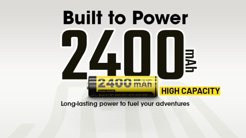NITECORE Nabíjací kábel / port NH2400 a 4ks Li-ion AA 1,5V 2400mAh USB-C (NCxb-NH2400)