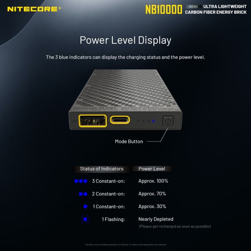 NITECORE Nabíjačka PowerBank NB10000 gen.2 (NCxb-NB10000v2)
