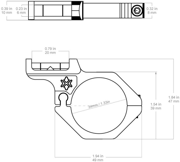 VECTOR OPTICS Vodováha Offset bubble Gen II 30mm (SCACD-26)