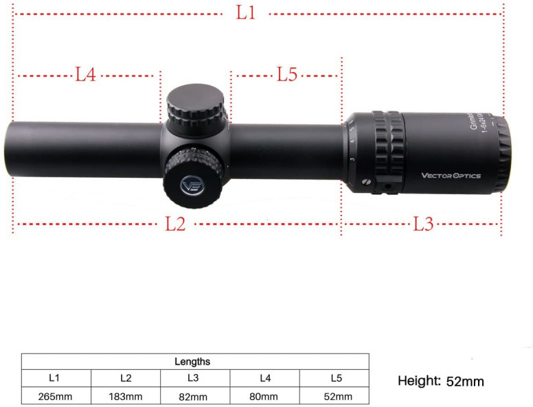 VECTOR OPTICS Puškohľad Grimlock 1-6x24mm SFP Gen.II (SCOC-13II)