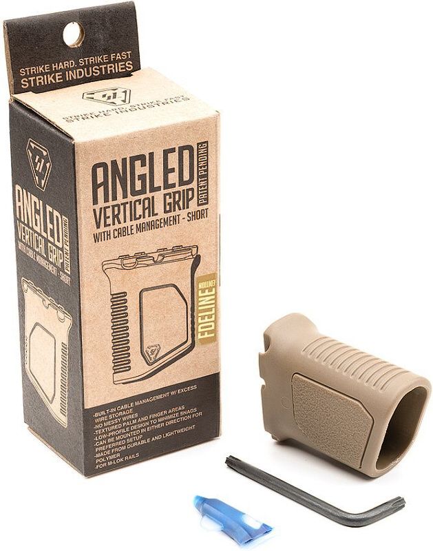 STRIKE INDUSTRIES Grip M-LOK Angled Vertical, short - fde