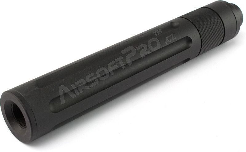 SLONG AIRSOFT Kovový tlmič 170 x 27mm v.1 - čierny