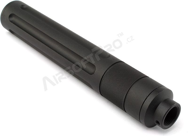 SLONG AIRSOFT Kovový tlmič 170 x 27mm v.1 - čierny