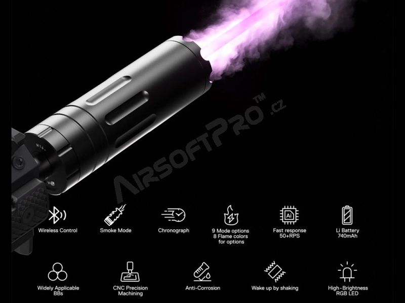 E-SHOOTER Tlmič Tracer FLARE Smoky BT + merač rýchlosti Chrono - black