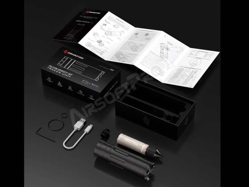 E-SHOOTER Tlmič Tracer FLARE Smoky BT + merač rýchlosti Chrono - black