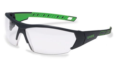 UVEX Ochranné okuliare i-works - číre, zeleno-šedý rám
