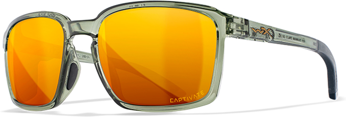 WILEY X Ochranné okuliare ALFA Captivate - polarizované oranžové sklá / šedý rám