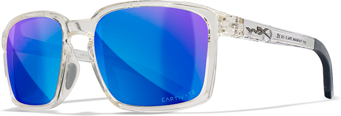 WILEY X Ochranné okuliare ALFA Captivate - polarizované modré sklá / číry rám