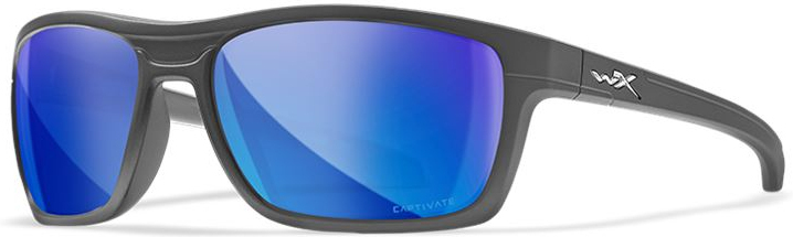 WILEY X Ochranné okuliare KINGPIN Captivate - polarizované modré sklá / šedý rám (ACKNG19)