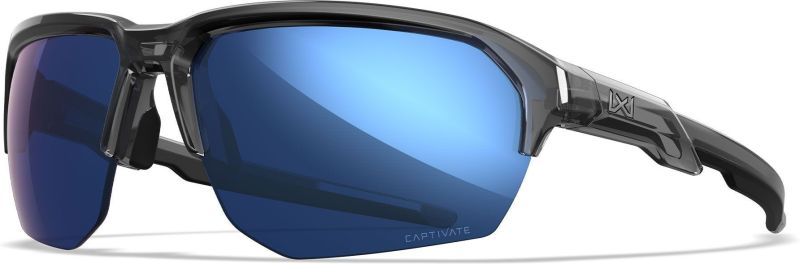 WILEY X Ochranné okuliare JAKL Captivate - polarizované modré sklá / lesklý šedý rám