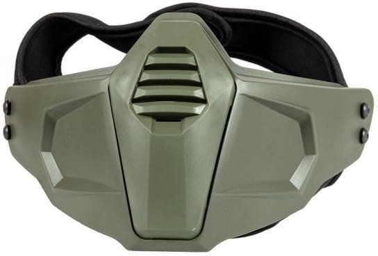 ULTIMATE TACTICAL Sieťovaná maska Armor Face - olivová