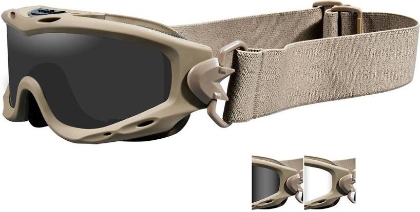 WILEY X Ochranné okuliare SPEAR - dymové + číre sklá / matný pieskový rám