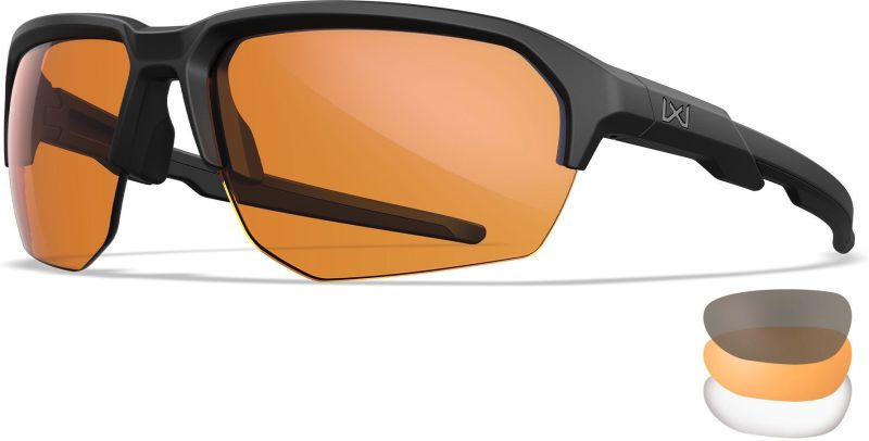 WILEY X Ochranné okuliare JAKL - šedé + číre + oranžové sklá / matný čierny rám