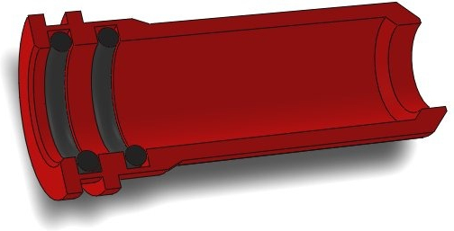 AIRSOFTPRO Hliníková tryska s dvojitým tesnením pre M4 / M16 - 21,5mm