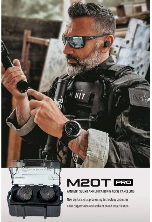 EARMOR Zátkové chrániče sluchu M20T PRO BT elektronické - foliage green (M20TPRO-FG)