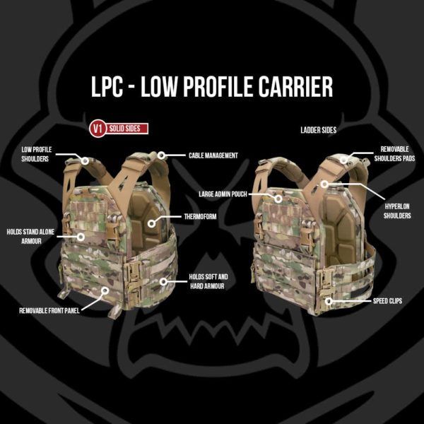 WARRIOR Low Profile Carrier With Solid Sides - ranger green (W-EO-LPC-V1-RG)