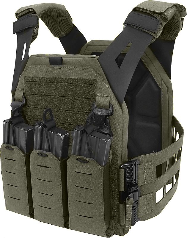 WARRIOR Laser Cut LPC with Detachable 5.56 Panel - ranger green (W-LC-LPC-V2-MK1-M-RG)