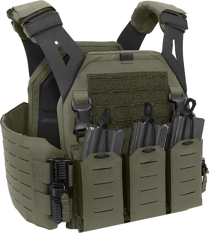 WARRIOR Laser Cut LPC with Detachable 5.56 Panel V1 - ranger green (W-LC-LPC-V1-MK1-M-RG)