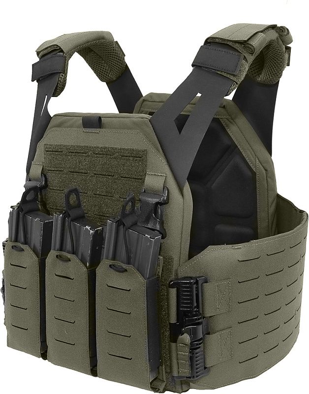 WARRIOR Laser Cut LPC with Detachable 5.56 Panel V1 - ranger green (W-LC-LPC-V1-MK1-M-RG)