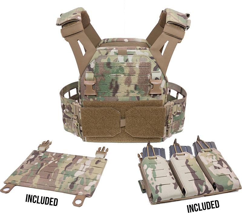 WARRIOR Laser Cut LPC with Detachable 5.56 Panel V2 - multicam (W-LC-LPC-V2-MK1-MC)
