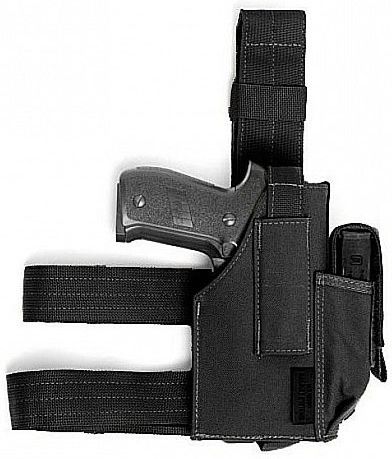 WARRIOR Elite Ops Drop Leg Holster Adjustable - black (W-EO-DLH-BLK)