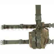 INVADER GEAR Taktické stehenné puzdro na pištoľ + 2 zásobníky, pravé - atacs-fg (13168)