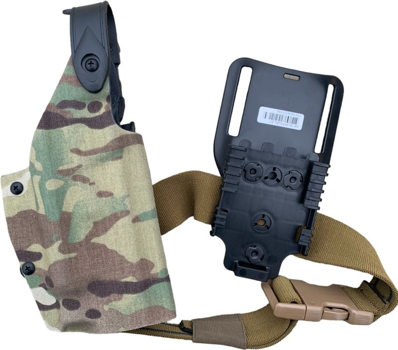 MUSTACHEGEAR Puzdro na zbraň DUTY OWB G34 Olight PL2, pravák - multicam cordura