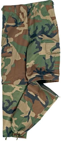 MILTEC Detské nohavice BDU ZIP-OFF - woodland (12030020)