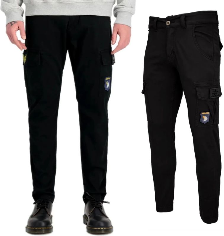 ALPHA INDUSTRIES Dlhé nohavice Petrol Patch Pant - black (178207/03)