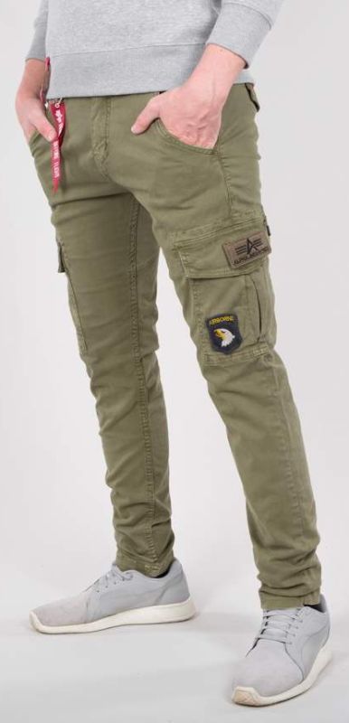 ALPHA INDUSTRIES Dlhé nohavice Petrol Patch Pant - olivové (178207/11)