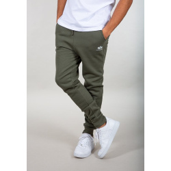 ALPHA INDUSTRIES Dlhé nohavice teplákové Basic Jogger SL - dark olive (116370/142)