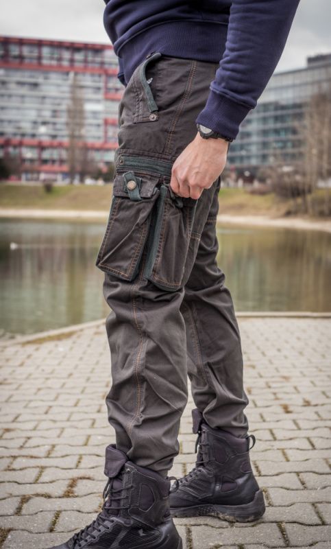 ALPHA INDUSTRIES Dlhé nohavice TOUGH - šedé (183208/136)