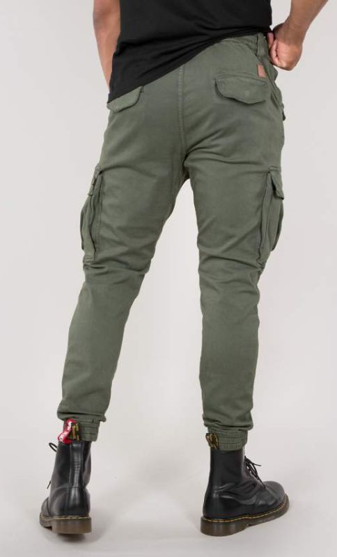 ALPHA INDUSTRIES Dlhé nohavice Airman - dark olive (188201/142)