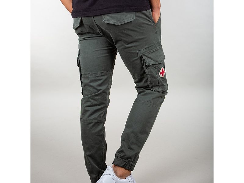 ALPHA INDUSTRIES Dlhé nohavice Rescue Pant - greyblack (116205/136)