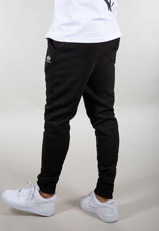 ALPHA INDUSTRIES Dlhé nohavice teplákové Basic Jogger SL - čierne (116370/03)