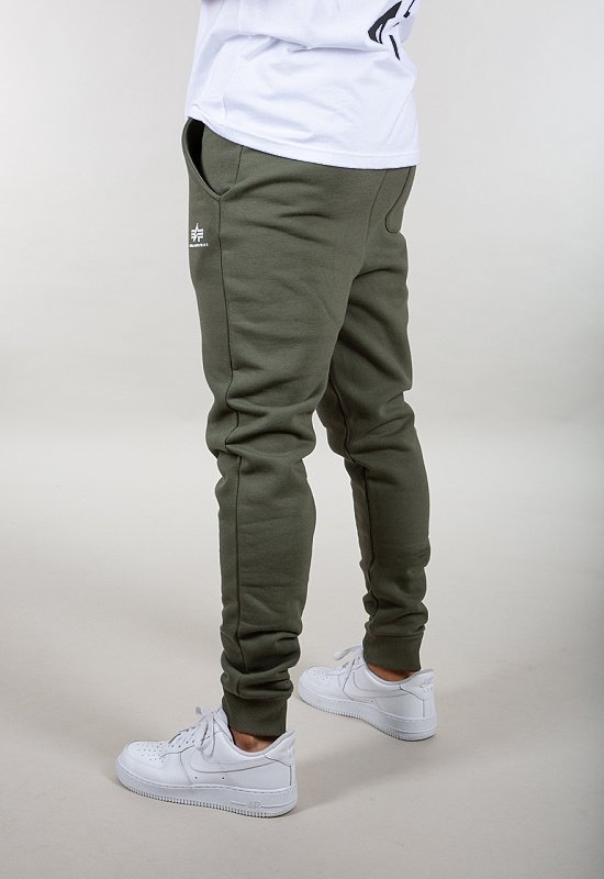 ALPHA INDUSTRIES Dlhé nohavice teplákové Basic Jogger SL - dark olive (116370/142)